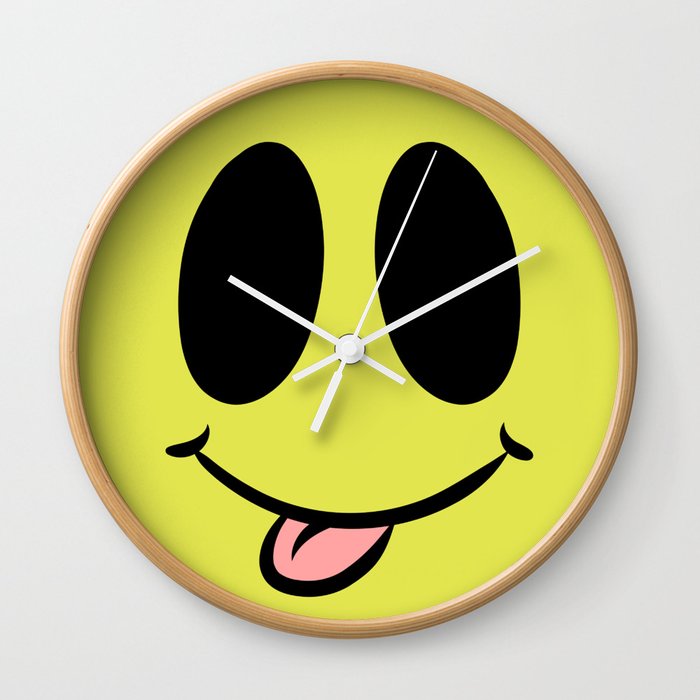 Silly Smiley Face Wall Clock