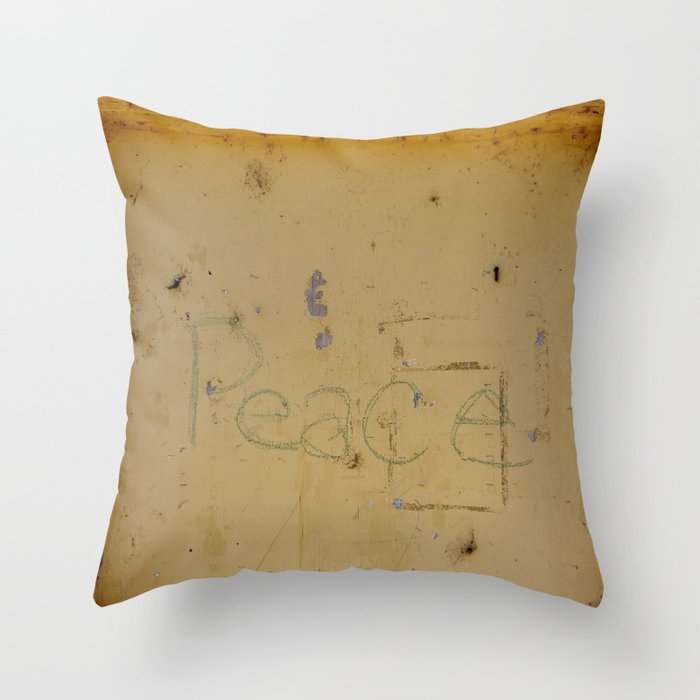 Peace Grafitti Throw Pillow
