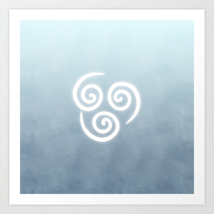 Avatar Air Bending Element Symbol Art Print