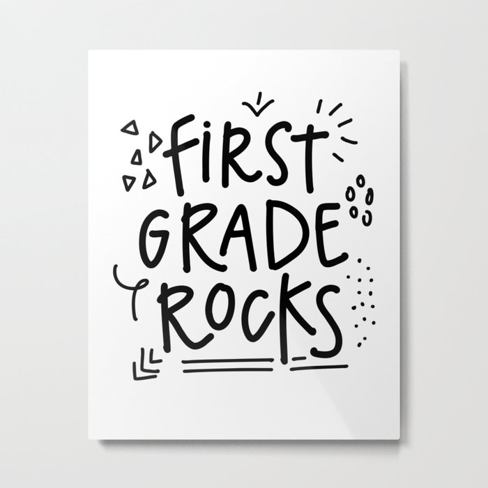 First Grade Rocks Metal Print