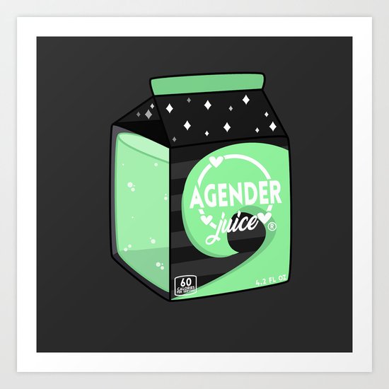 Agender Juice Art Print By Rexuality Society6 Agender Juice Art Print By Rexuality Society6
