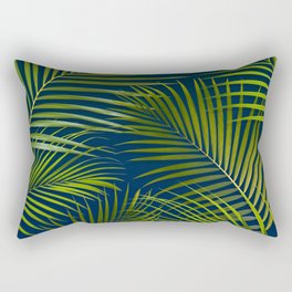 Palms on Royal Blue Rectangular Pillow