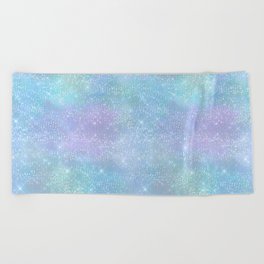 Iridescent Diamond Sparkle Beach Towel