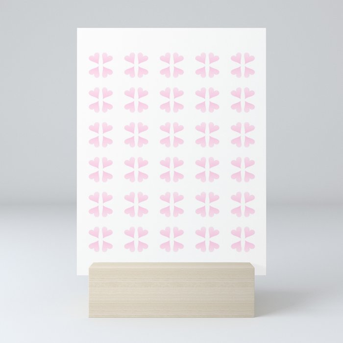 pink hearts 2 Mini Art Print