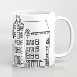 Amsterdam canal houses drawing Coffee Mug