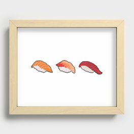 Pixelated Sushi Recessed Framed Print