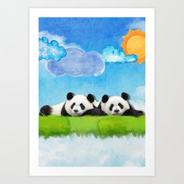 Cute Panda Baby  Art Print