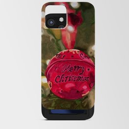 CHRISTMAS TREE BAUBLE OIL PAINTING iPhone Card Case