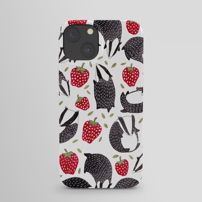 Badgers and Strawberries iPhone Case