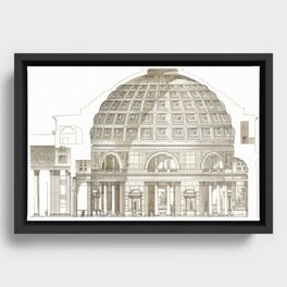 Pantheon Of Rome Framed Canvas
