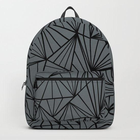 Ab Fan Grey and Black Backpack