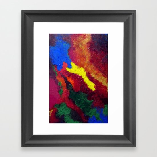 Autumn Abstract Painting Framed Art Print