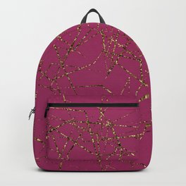 Abstract Glitter Pattern Dark Pink Backpack