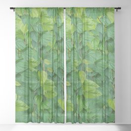 Creepers - Army Camouflage Green Sheer Curtain