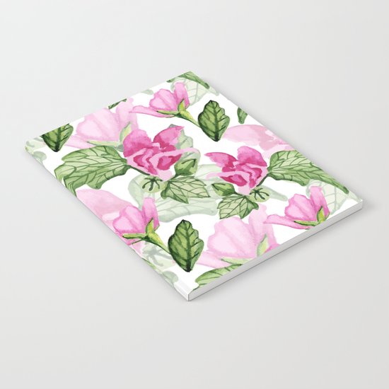 Pink flowers pattern Notebook