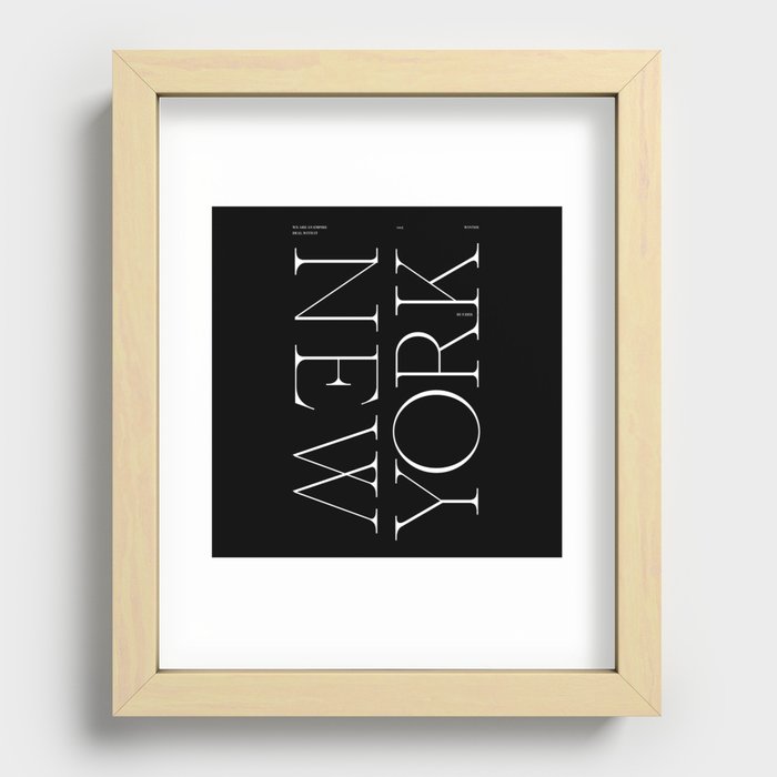 NYC Typography Recessed Framed Print