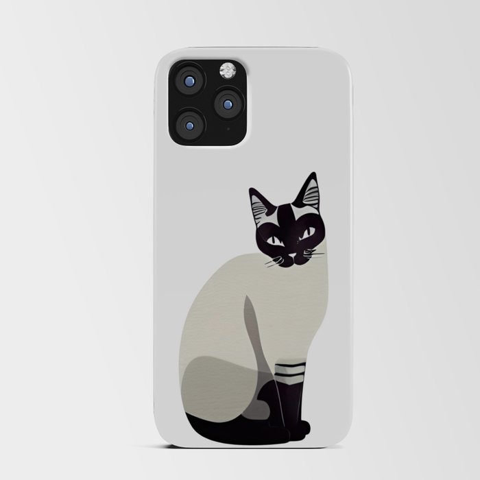 Siamese Cat Midcentury Modern Retro Boho iPhone Card Case