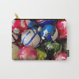 Colorful Christmas - Multi-colored holiday ornament photograph Carry-All Pouch | Bright, Color, Blue, Rainbow, Red, Green, Digital, Maximalism, Colorful, Christmas 