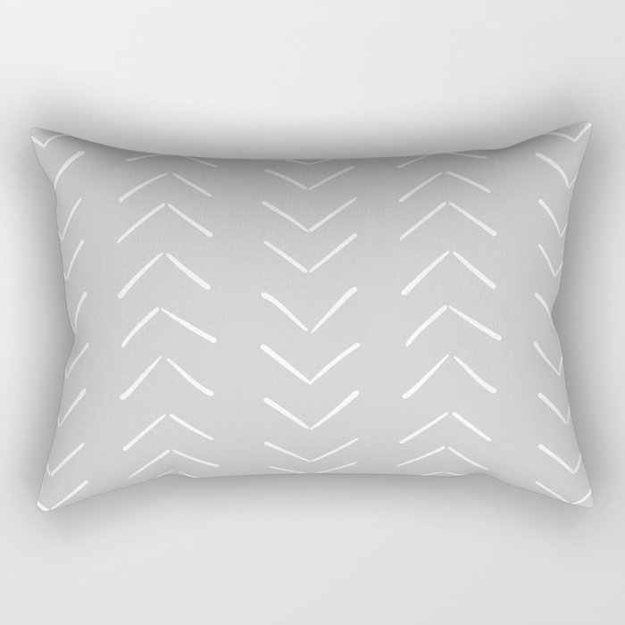 Boho Big Arrows in Grey Rectangular Pillow