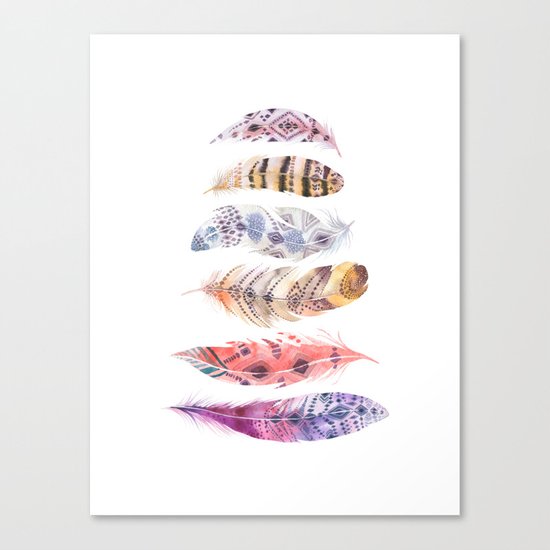 Falling Feather Canvas Print