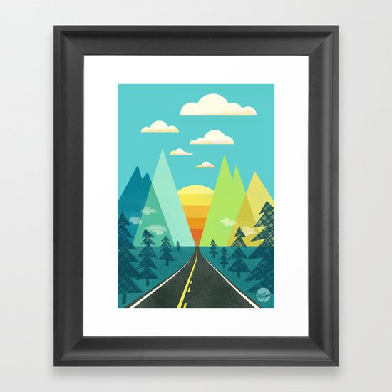 the Long Road Framed Art Print