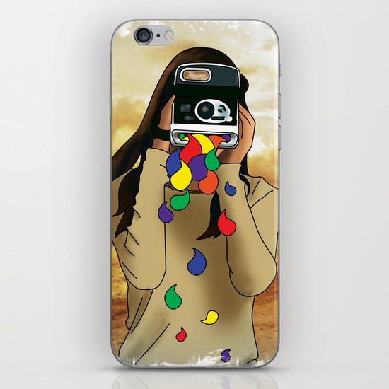 Polaroid Girl iPhone & iPod Skin