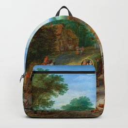 Wooded Landscape with Travelers, 1610 by Jan Brueghel the Elder Backpack