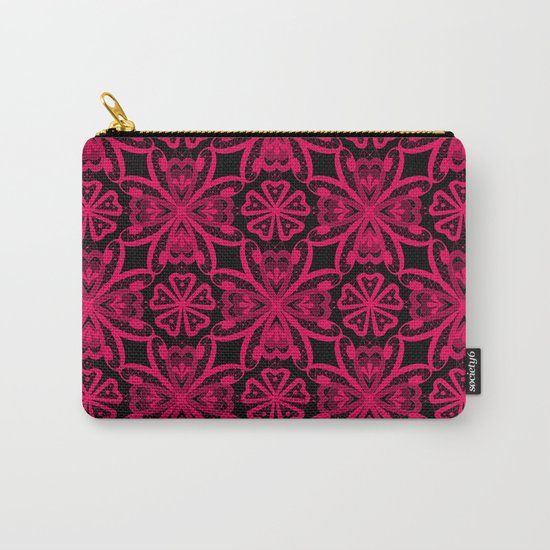 Red Lace on black . Carry-All Pouch