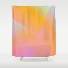 Gradient in Mint Pink and Orange Shower Curtain