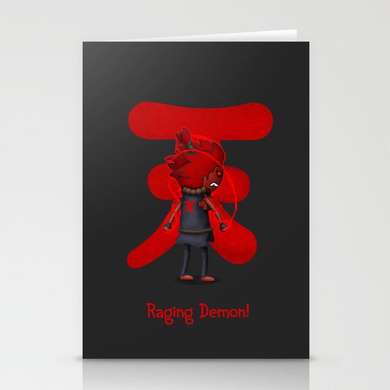 Raging Demon Stationery Cards