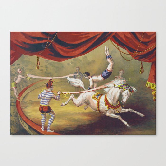 Banner Act - Vintage Circus Art, 1873 Canvas Print