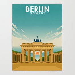 Berlin Germany Vintage Travel Poster Poster