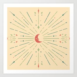 Vintage Celestial Moon Art Print