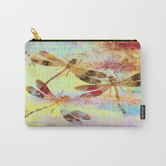 Mauritius Vintage Dragonflies Colours S Carry-All Pouch