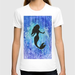Mermaid Watercolor Underwater T Shirt