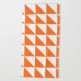 Geometric Pattern 01 Orange Beach Towel