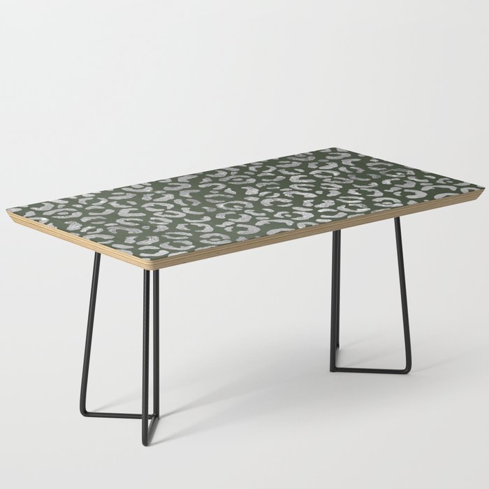 Green Glam Leopard Print 01 Coffee Table