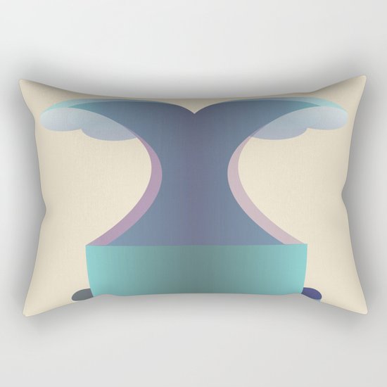 I wave letter Rectangular Pillow