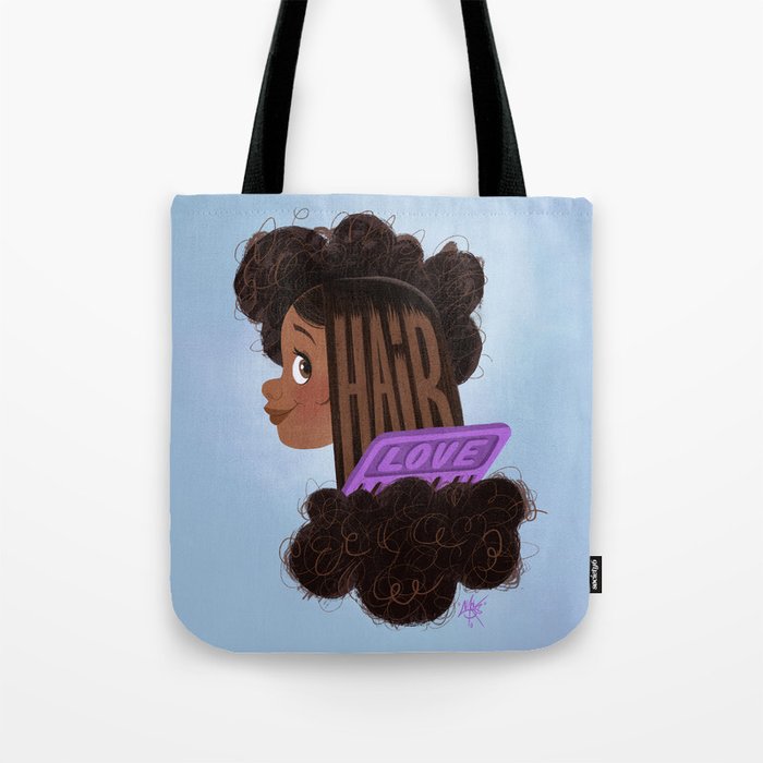 Black Hair Love Bag Tote Bag