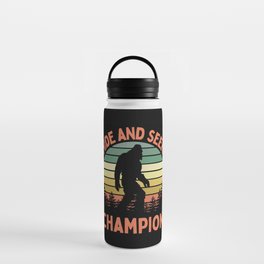 Bigfoot Hide And Seek Champion Funny Sasquatch Vintage Sunset Water Bottle