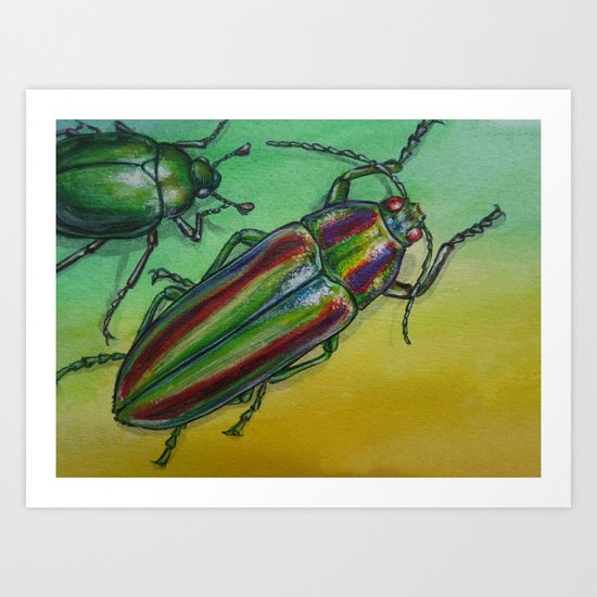 Shinny Beetle Art Print