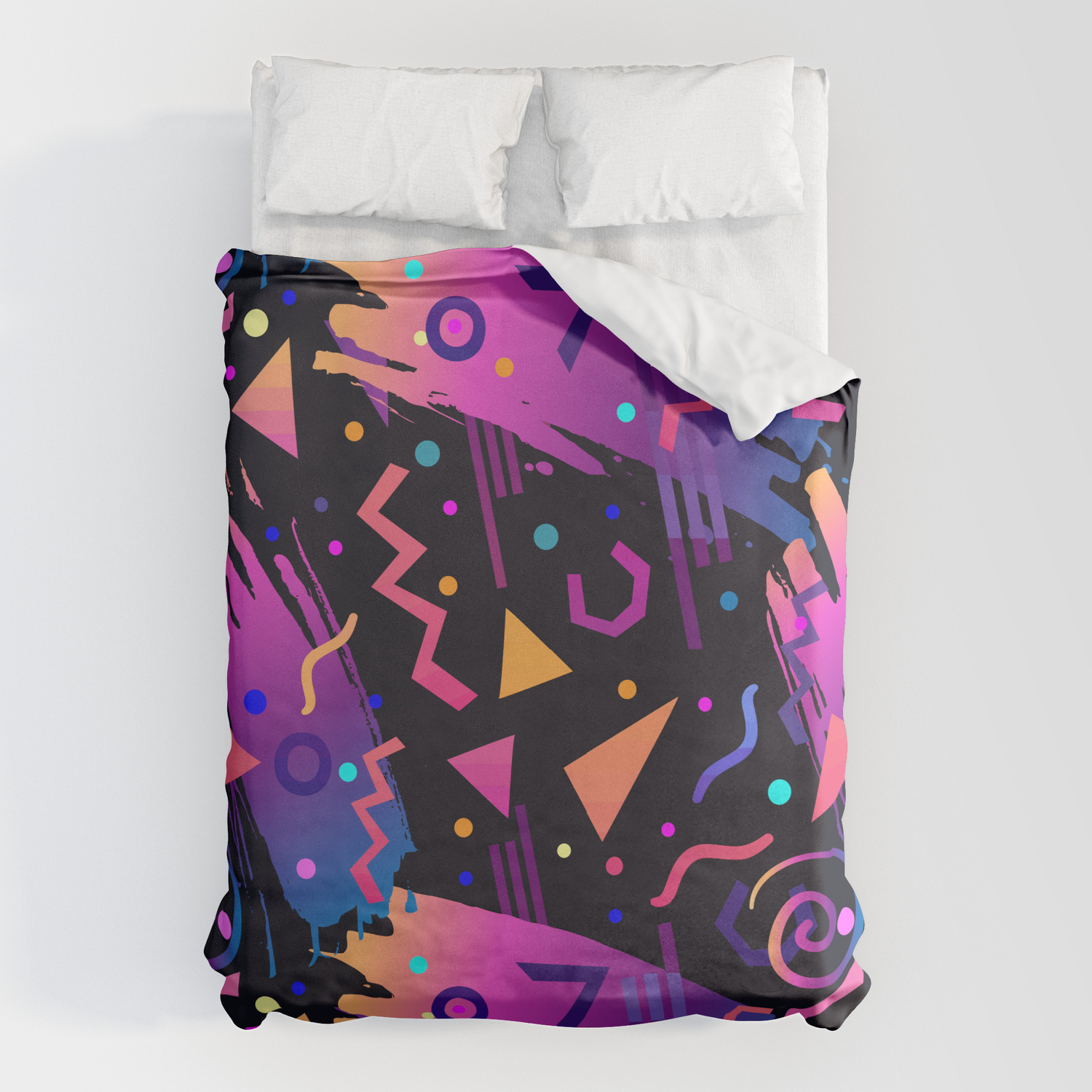 Retro Vintage 80s Or 90s Fashion Style, 80s Duvet Covers