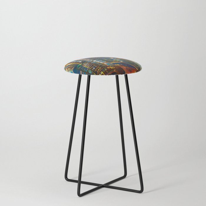 Skyline from the Future Counter Stool