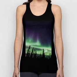 Aurora during geomagnetic storm in Yellowknife, Canada Tank Top