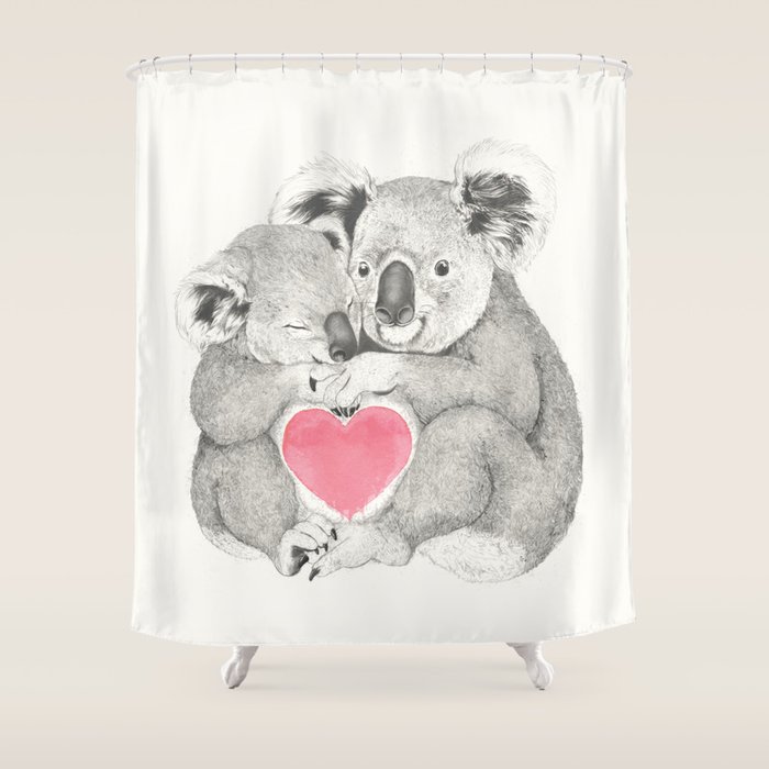 Koalas love hugs Shower Curtain by Laura Graves Society6