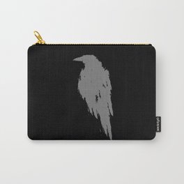 Beautiful Black Crow Raven Bird Watch. Birds Silhouette Carry-All Pouch