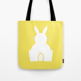 Bunny on yellow  Tote Bag