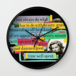 Katharine Hepburn Said These Words (Just Not in This Order) Wall Clock | Katharinehepburn, Katherinehepburn, Offbeat, Beauty, Katherinehepburne, Paper, Damnedgood, Sexappeal, Collage, Grace 