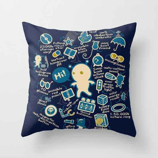 AWESOME BIBI'S GADGETS Throw Pillow