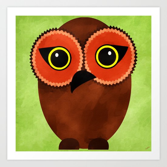 The Tiki Owl Art Print